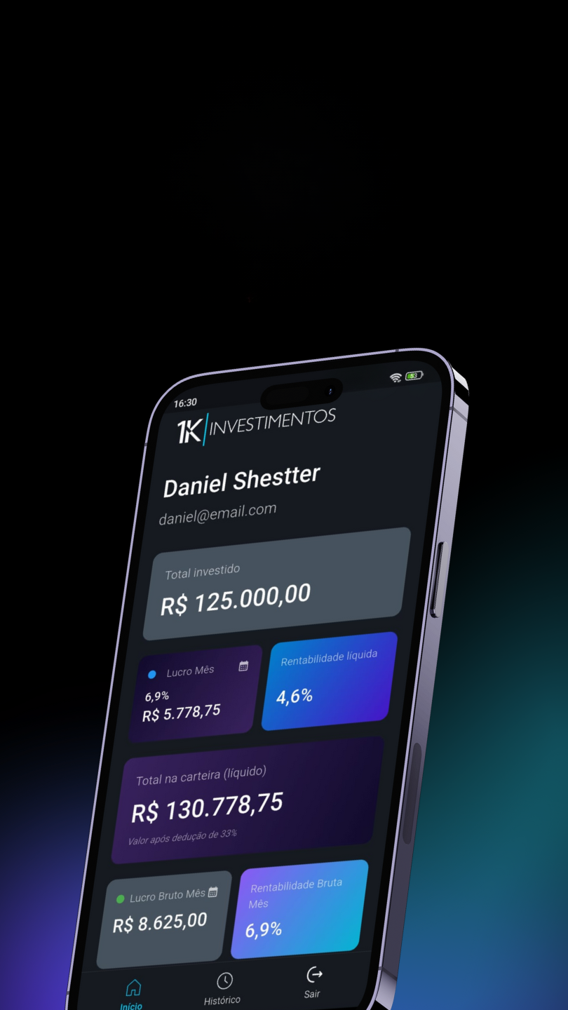 Aplicativo 1K Investimentos